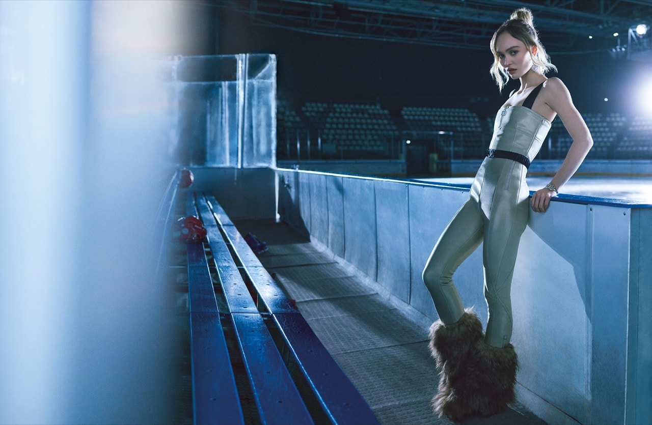 lily-rose depp chanel coco neige ice skating