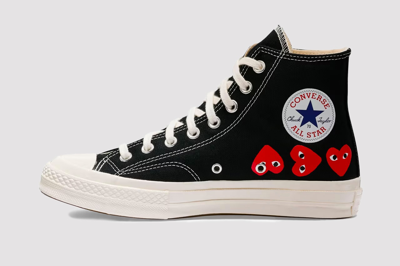 COMME des GARÇONS Play  Converse  Chuck 70 footwear collaboration sneakers release info where to buy 