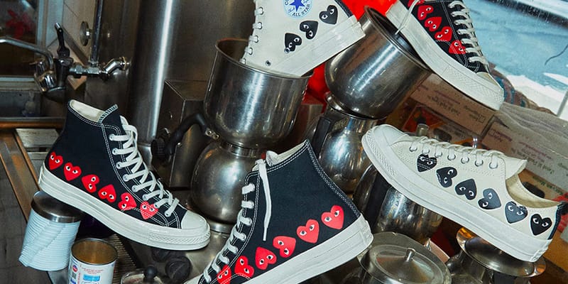 comme de garcons converse multi heart
