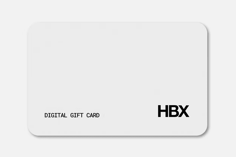 HBX, Gift Card, US, New York, Streetwear, Hypebeast