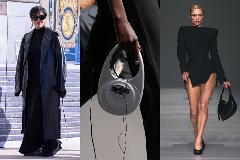 valentino kris jenner coperni cd bag paris hilton mugler runway