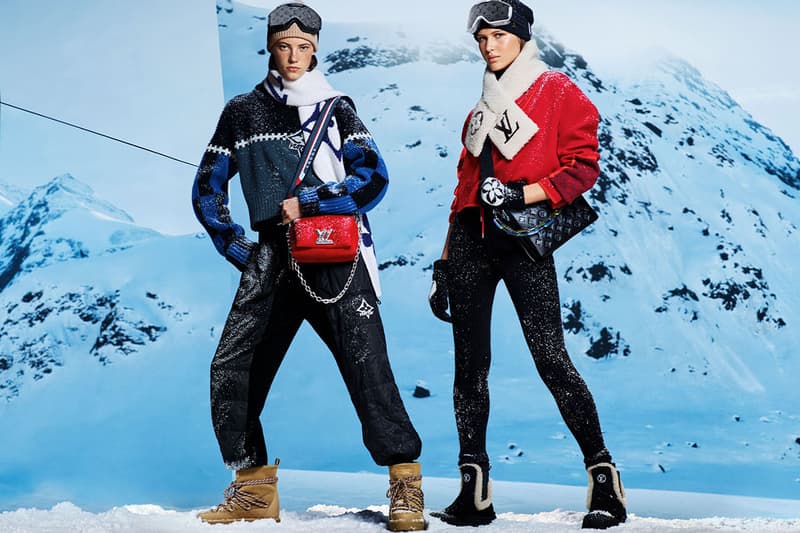 louis vuitton ski collection bags shearling jackets puffer boots