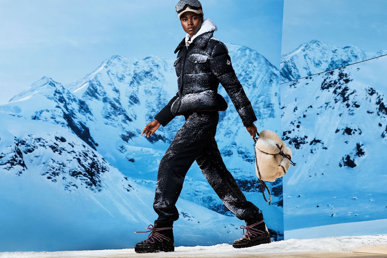 louis vuitton ski collection bags shearling jackets puffer boots