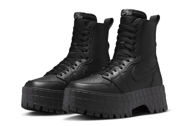 nike jordan brand boot platform black shoe logo