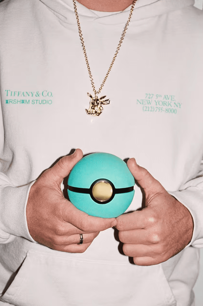 daniel arsham tiffany and co blue pokemon jewelry necklace