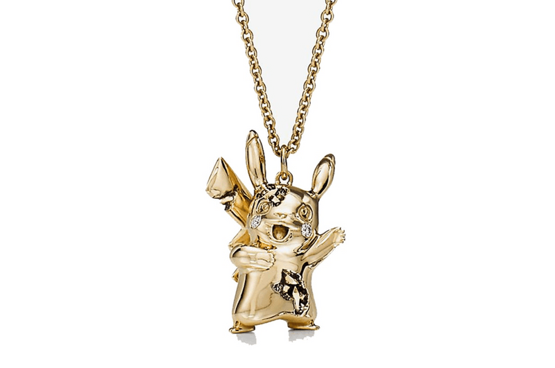 daniel arsham tiffany and co blue pokemon jewelry necklace