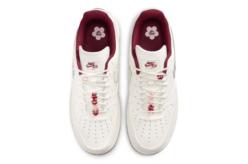 nike valentine's day air force 1 cortez sneaker red pink white