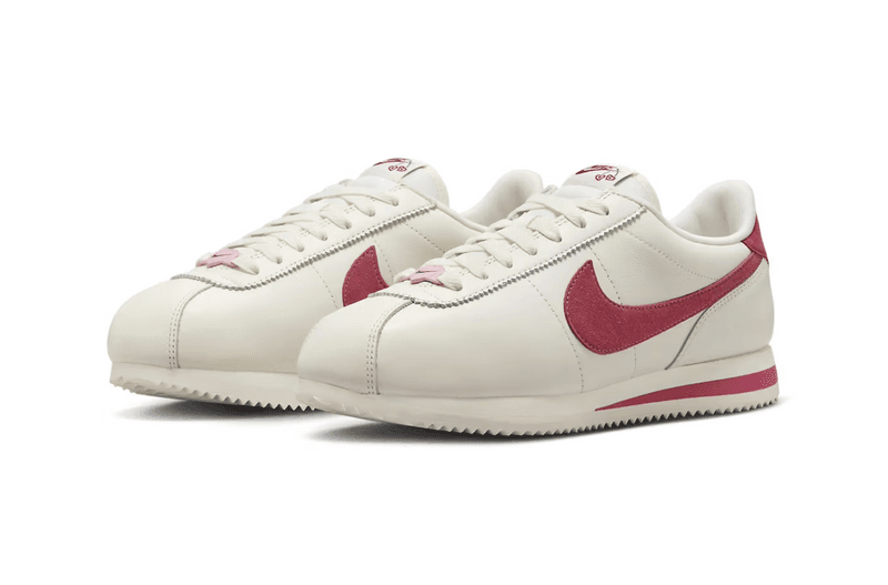 nike valentine's day air force 1 cortez sneaker red pink white