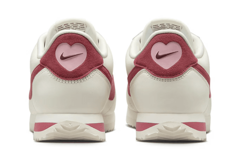 nike valentine's day air force 1 cortez sneaker red pink white