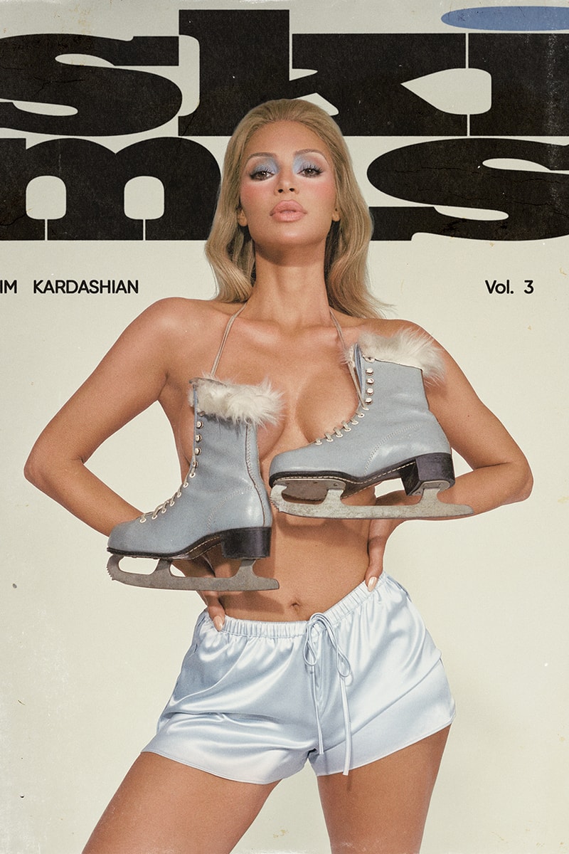 skims kim kardashian holiday red sleigh magazine clothes