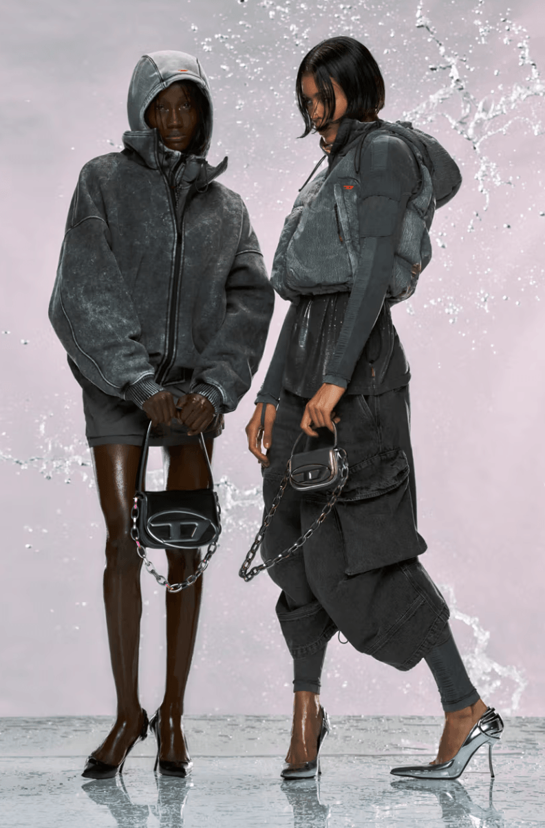 diesel denim lookbook water models grunge sunglasses coats jackets boots