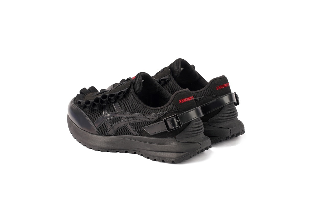 shushu tong asics trainers shoes black frill