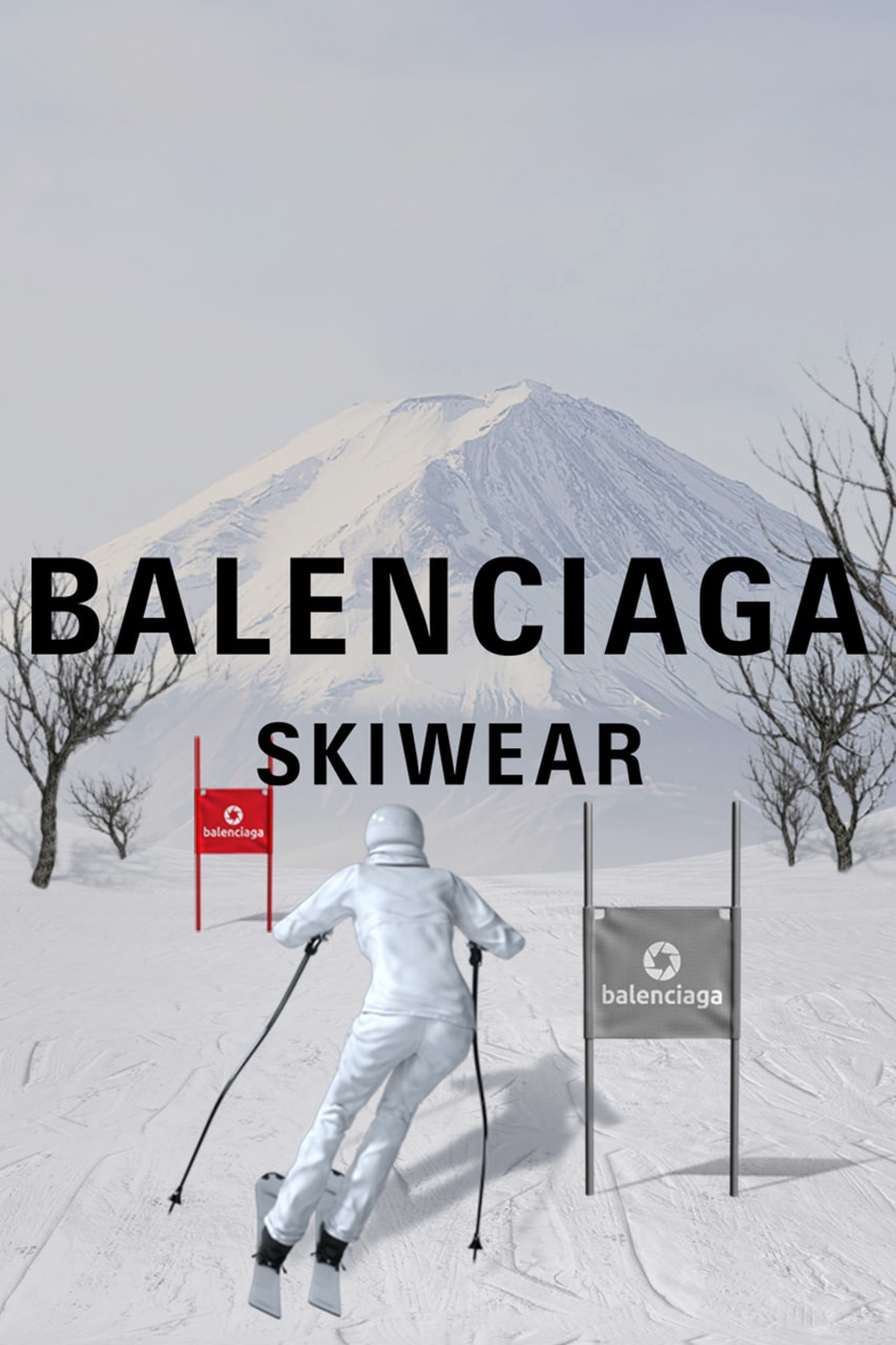 balenciaga skiwear skiing puffer jackets snowboots 