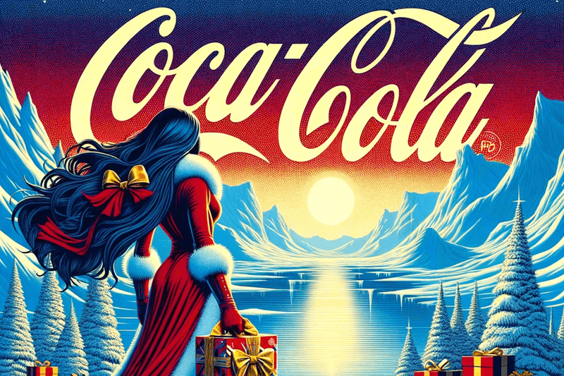 Winnie Harlow, Coca-Cola, AI Generated, Create Real Magic, Christmas 