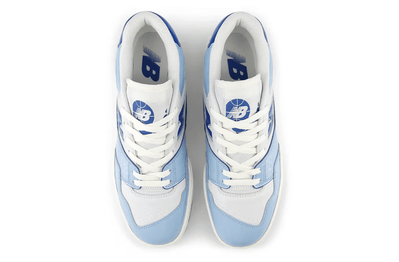 new balance 550 sneaker blue white patent leather