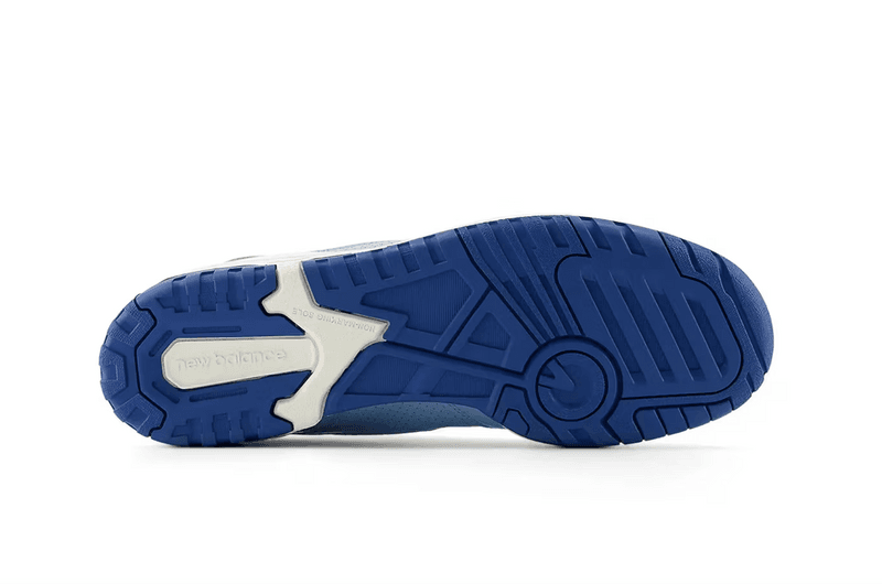 new balance 550 sneaker blue white patent leather