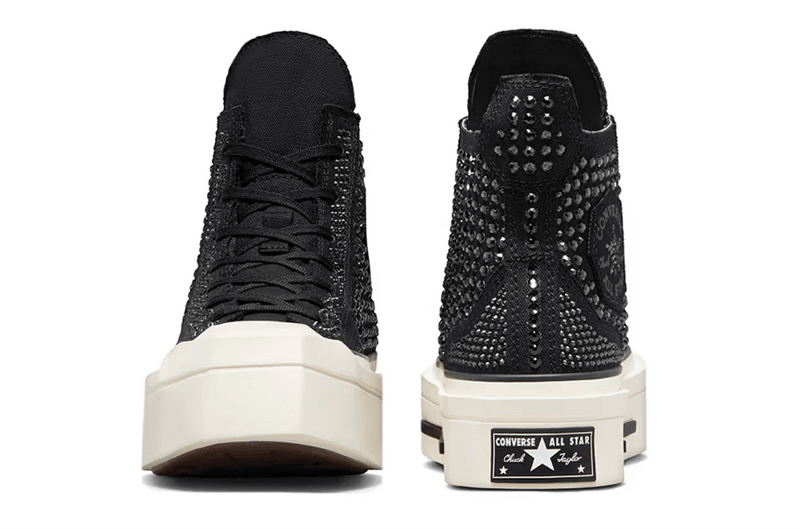 swarovski converse chuck 70 sneakers diamonds shoes black