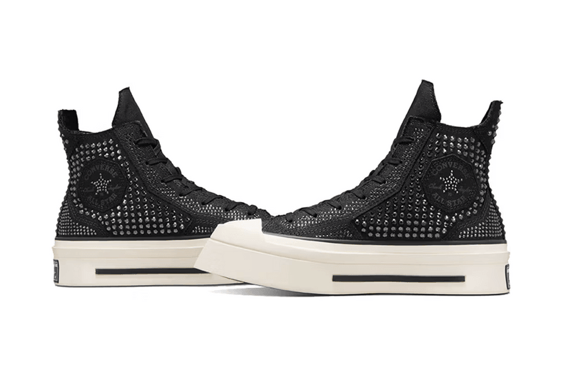 swarovski converse chuck 70 sneakers diamonds shoes black