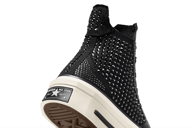 swarovski converse chuck 70 sneakers diamonds shoes black