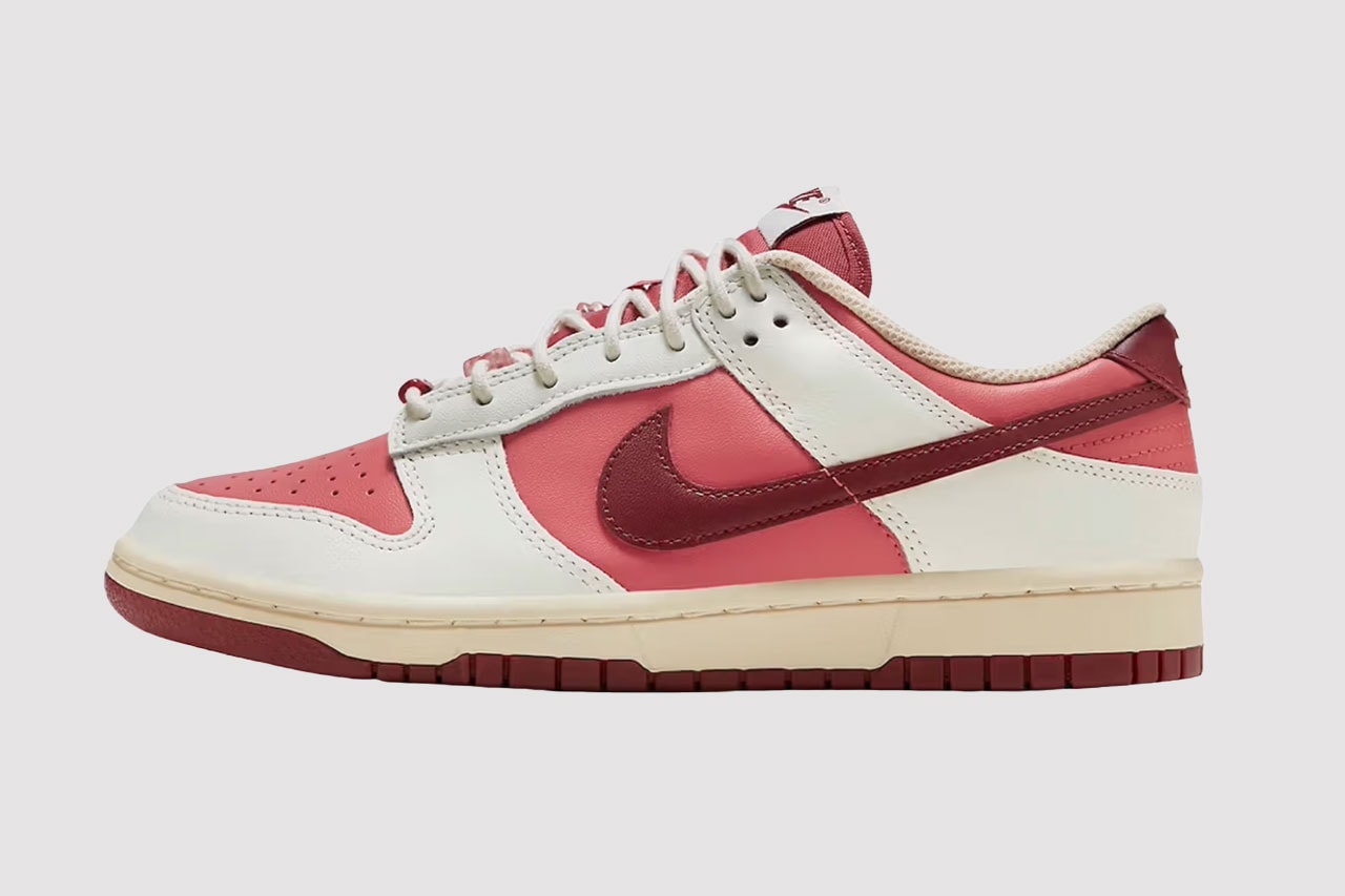 nike dunk low valentine's day pink red sneaker
