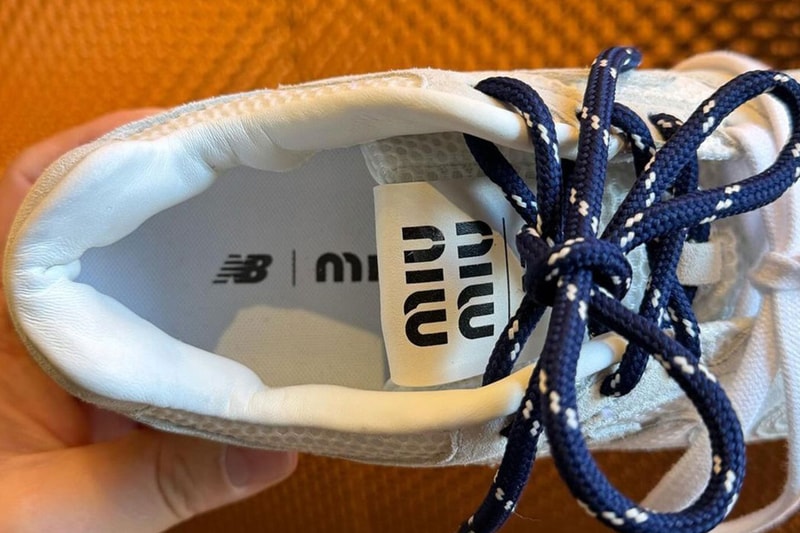 miu miu new balance 530 sl sneaker white laces rope blue