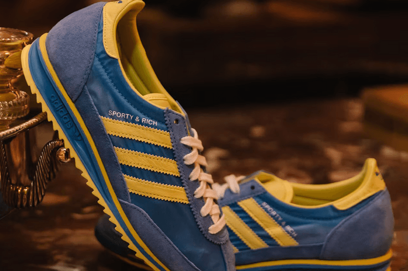 sporty and rich adidas sneakers blue yellow sweden shoes