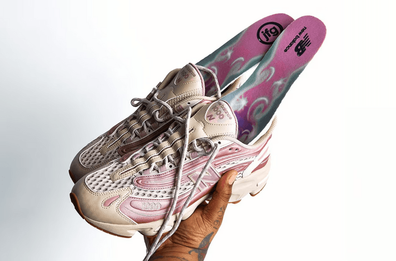 joe freshgoods new balance sneakers shoes pink silver 