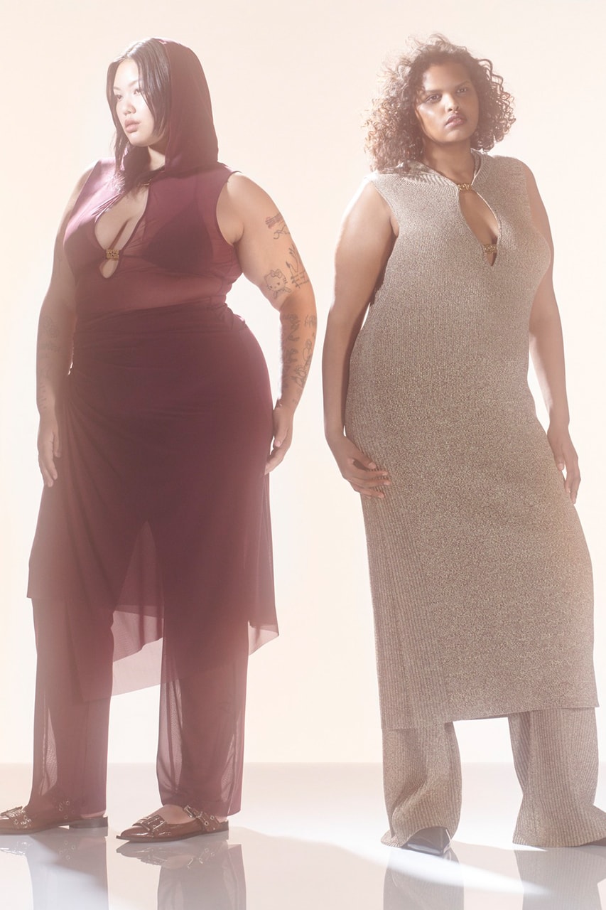 ganni paloma elsesser plus size curve model dress