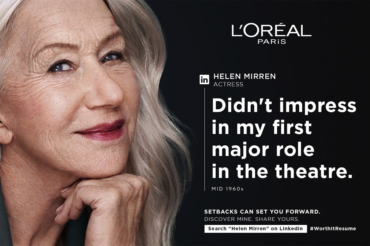 L’Oréal Paris’ Global Campaign, Helen Mirren, Jane Fonda, Eva Longoria, Aja Naomi King, Andie MacDowell, "Worth It Resume" campaign