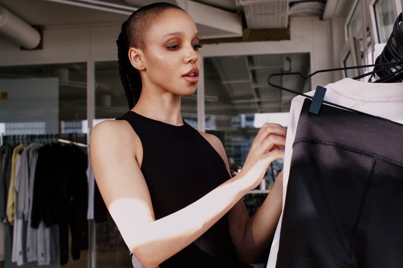 fka twigs musician singer girl on running trainers fitness