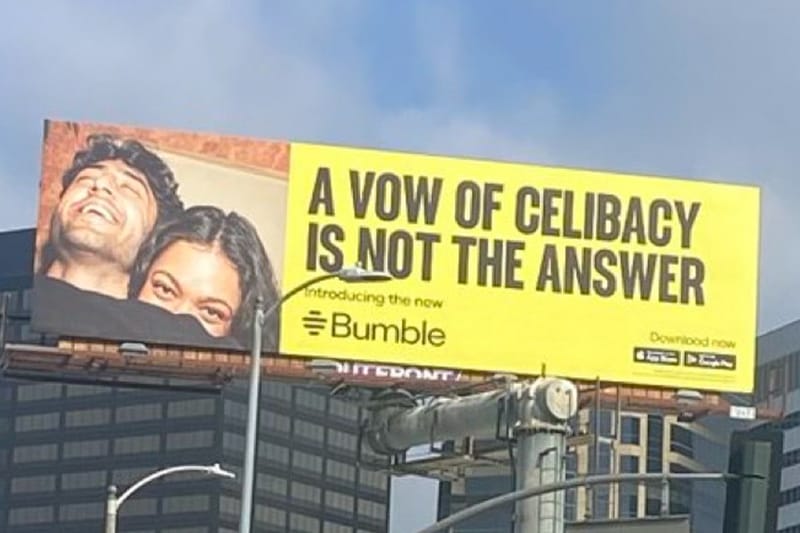 Bumble Removes Celibacy Billboard After Backlash