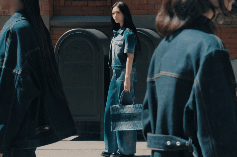 newjeans haerin kpop artist star musician dior bag denim streets girl