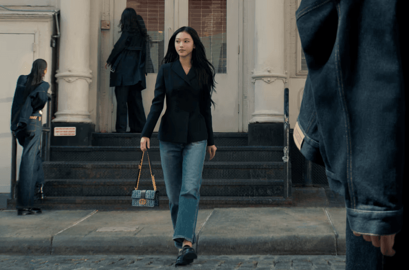 newjeans haerin kpop artist star musician dior bag denim streets girl