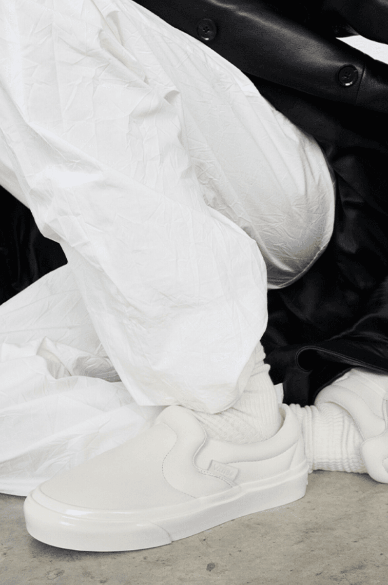 vans proenza schouler slip on shoes beige white black