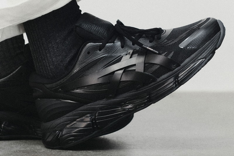 studio nicholson asics sneakers trainers shoes black shiny