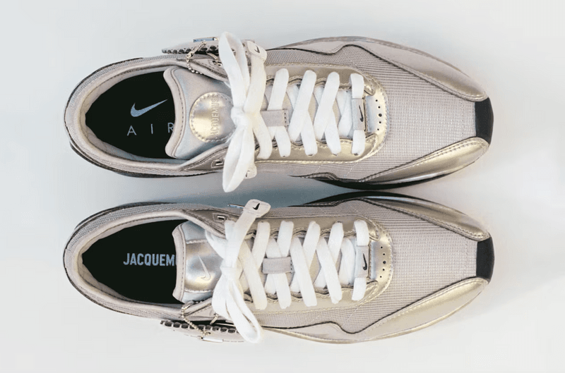 jacquemus nike sportswear clothing swoosh bags navy blue red tops skirts zip woman model