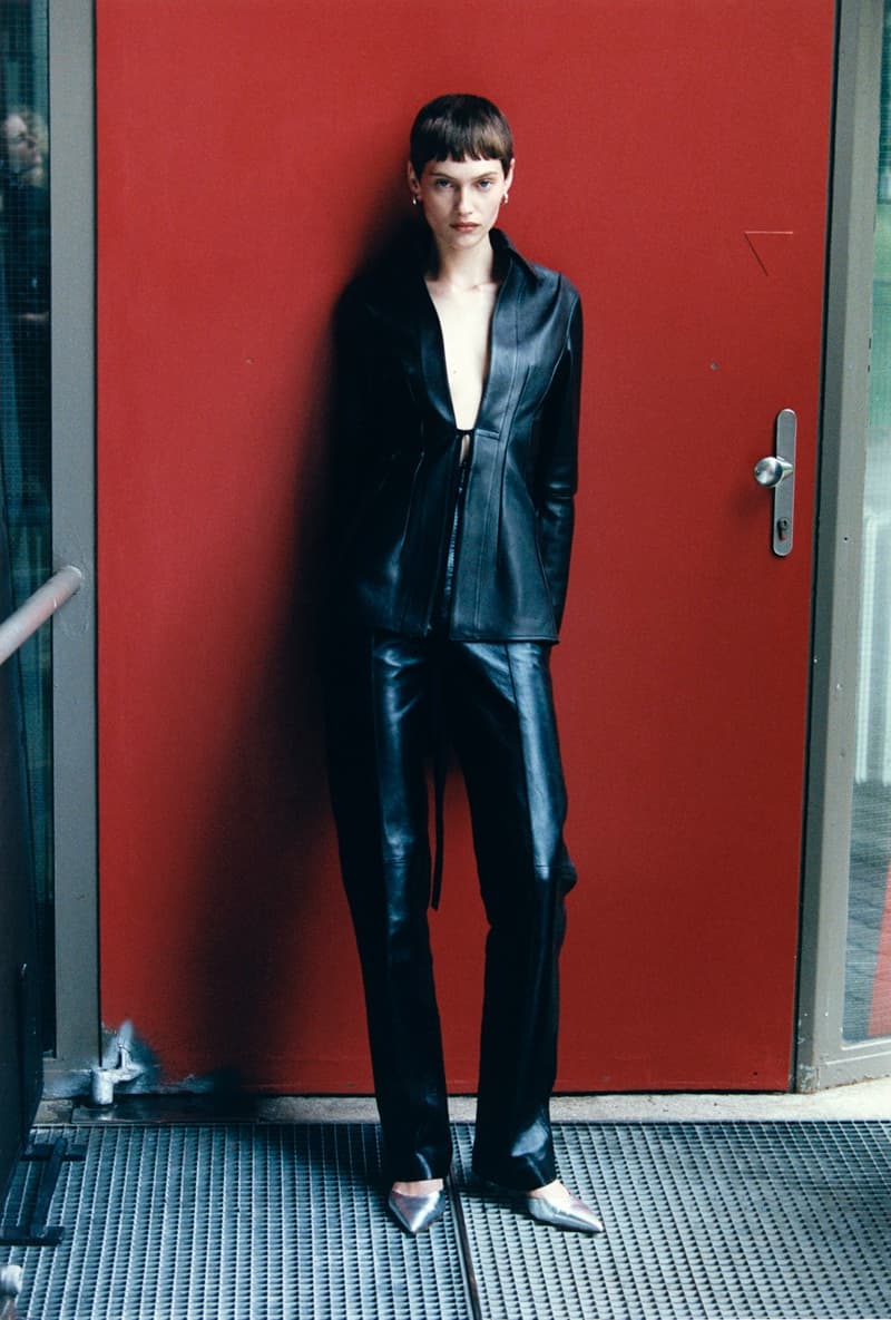 aeyde flats heels shoes red black 