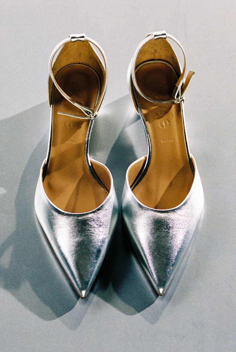 aeyde flats heels shoes red black 