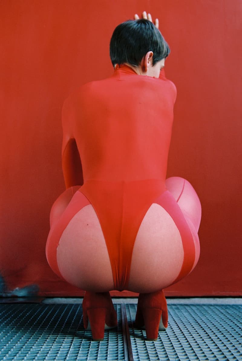 aeyde flats heels shoes red black 