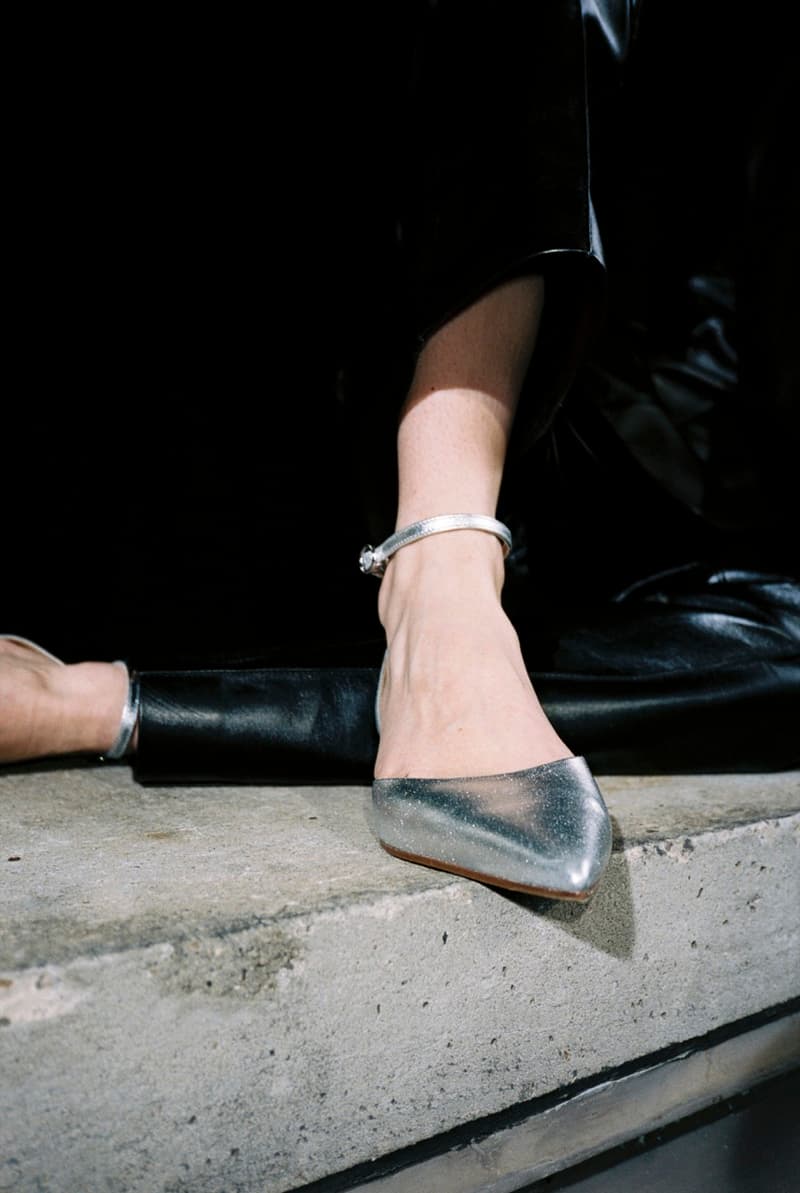 aeyde flats heels shoes red black 