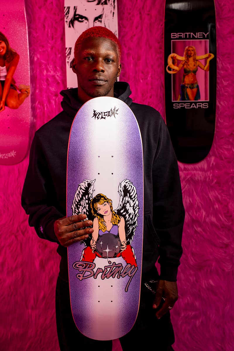 Britney Spears, Welcome Skateboards, Pink, Skate, y2k, Pop