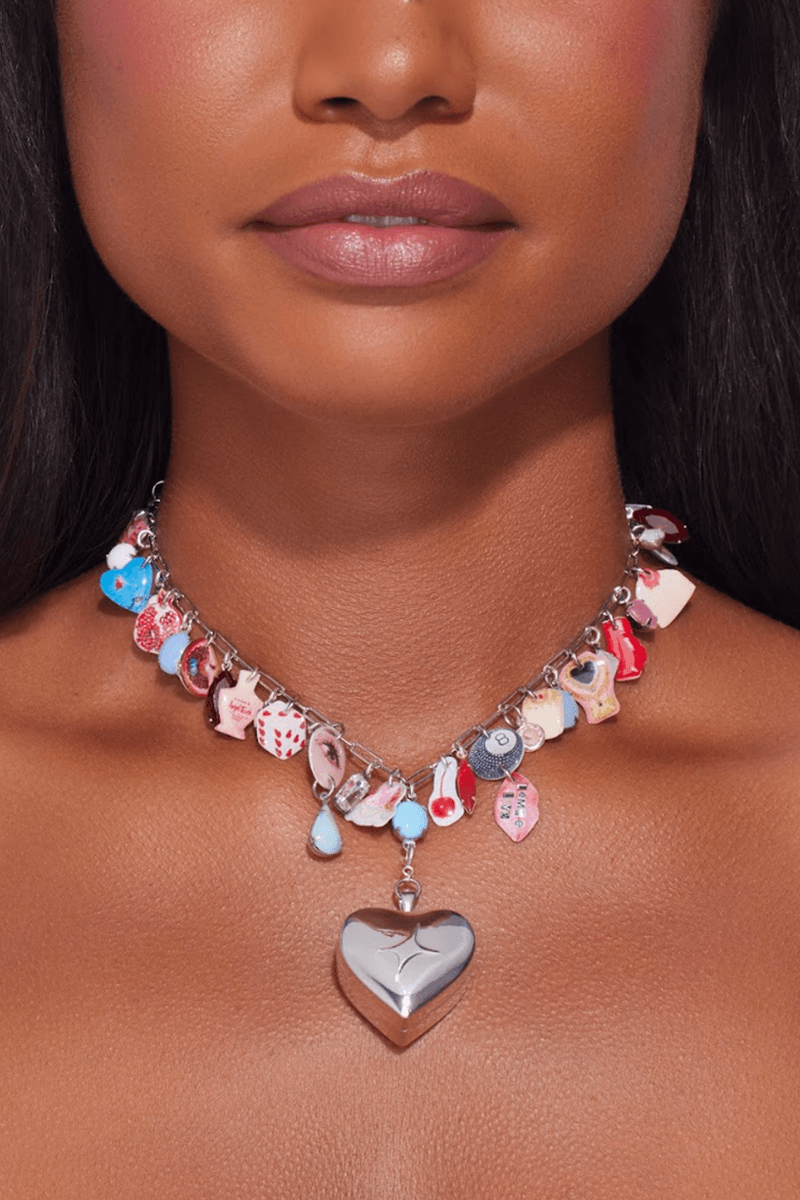 beauty, wellness gummy, haricot vert, lemme, woman with charm necklace