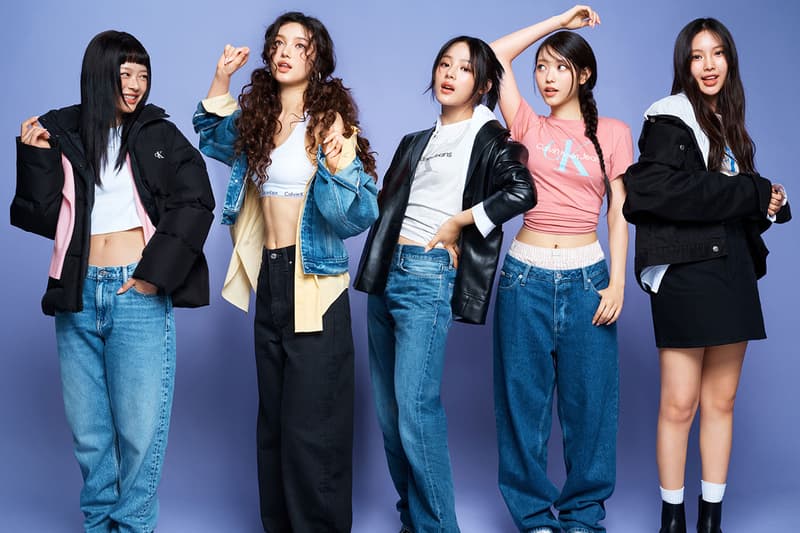 newjeans kpop group girls calvin klein denim jeans tshirts 