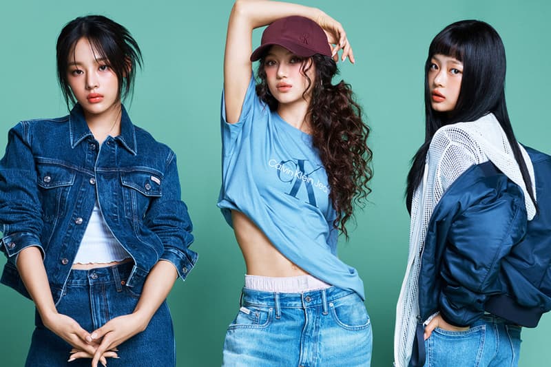 newjeans kpop group girls calvin klein denim jeans tshirts 