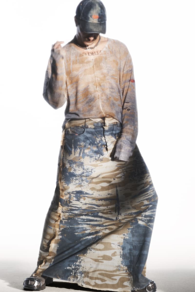 diesel damiano david musician singer hoodie fire flames metal necklace man