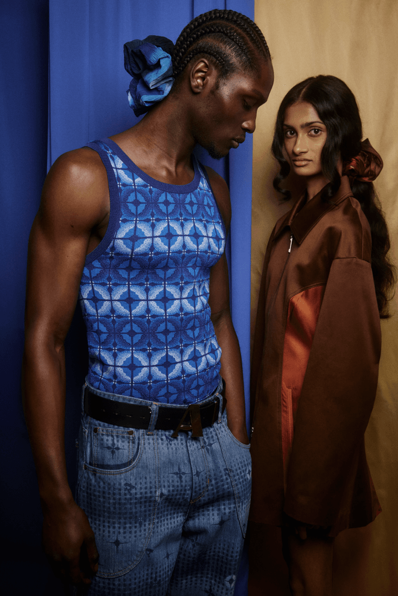 two women and one man wearing hair scrunchies, accessories, haircare, fashion