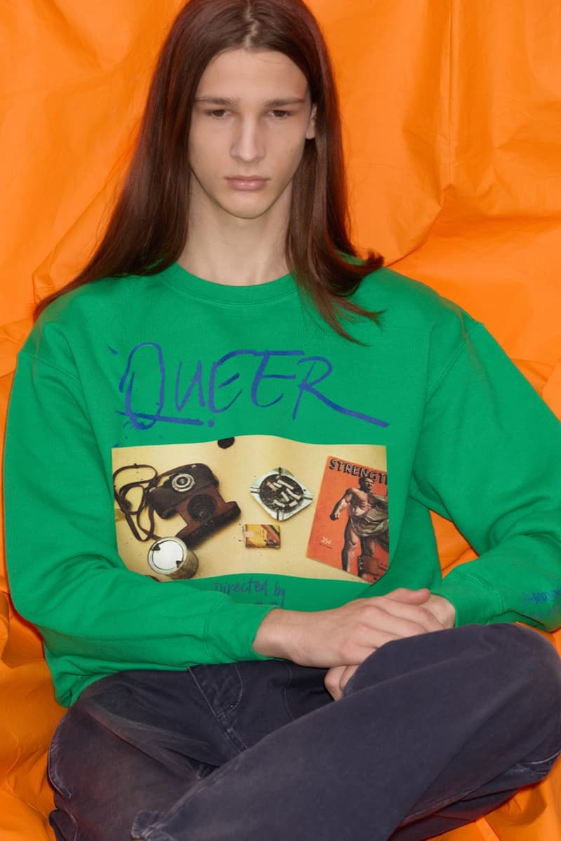 jw anderson queer film collection slogan tshirts green orange yellow