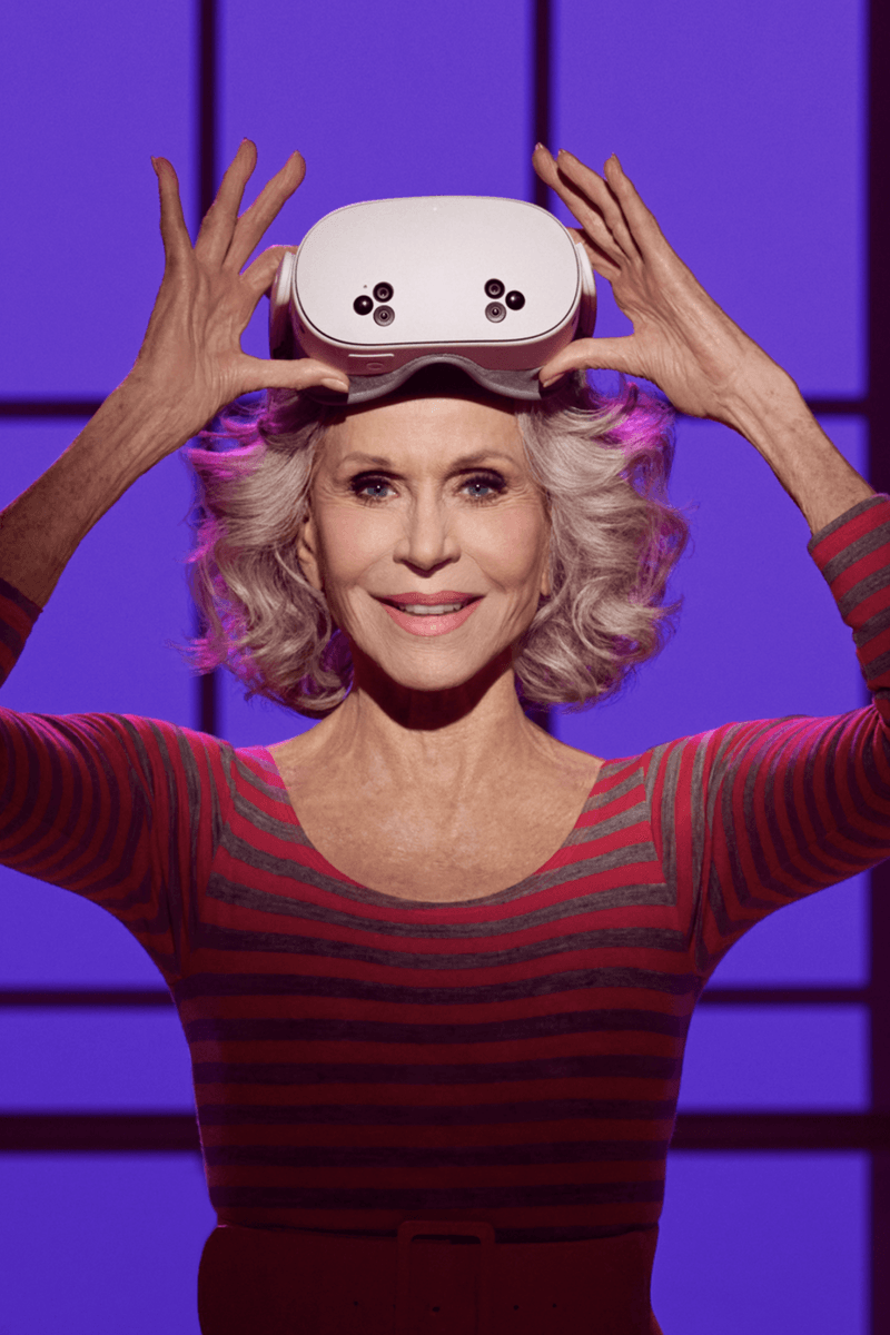 jane fonda working out in '80s gear, meta and supernatural collaboration, fitness, wellness, health