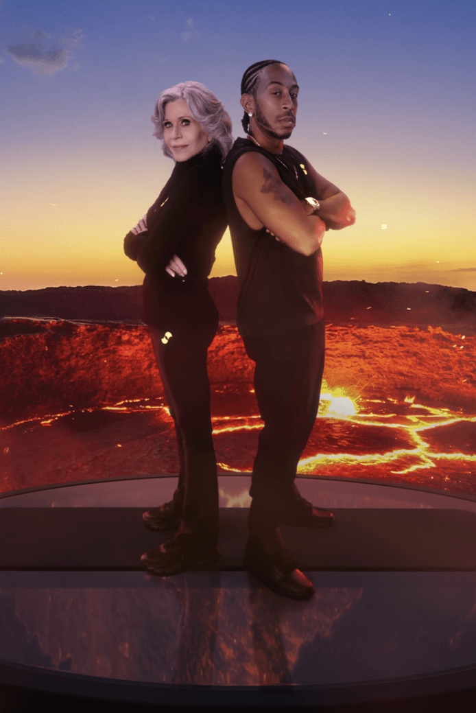 jane fonda working out in '80s gear, meta and supernatural collaboration, fitness, wellness, health