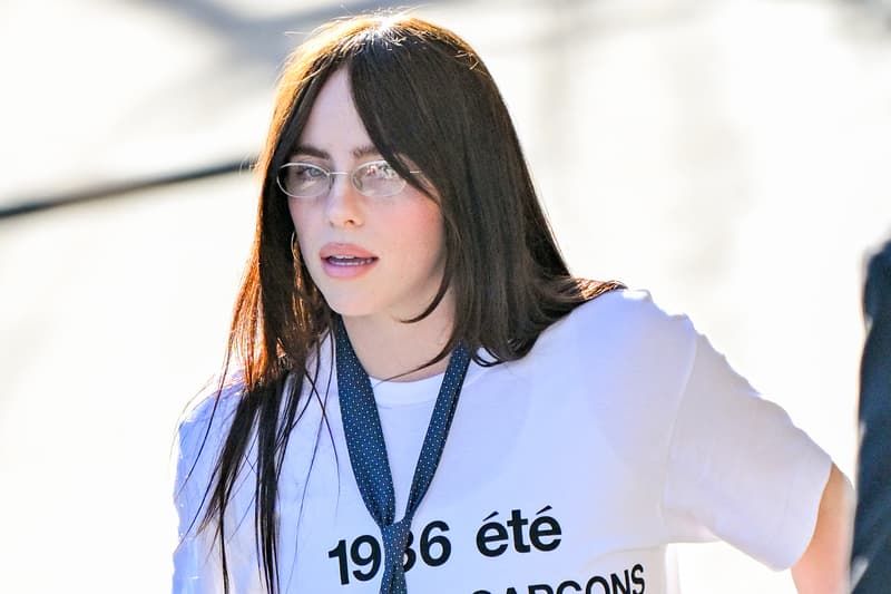 billie eilish in glasses and tie, tour makeup routine, lip combo, beauty, music